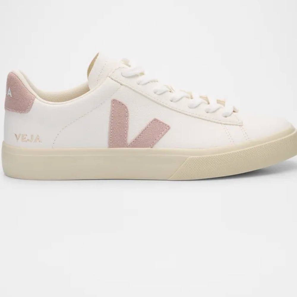 (NEVER WORN) Veja White and Pink Sneakers
